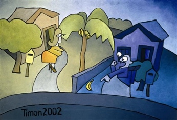 Mr Blue and the Banana